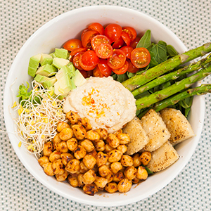 Imagen plato de comida saludable, Raw Café